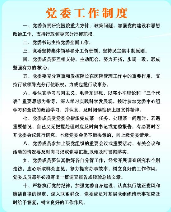 党委工作制度